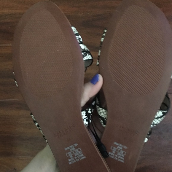 Zara leather snake print sandals - Picture 5 of 5